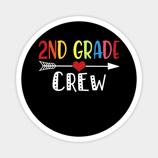 2nd Grade Crew Second Grade Teacher Student Kids Gift Back To School Magnet by FONSbually